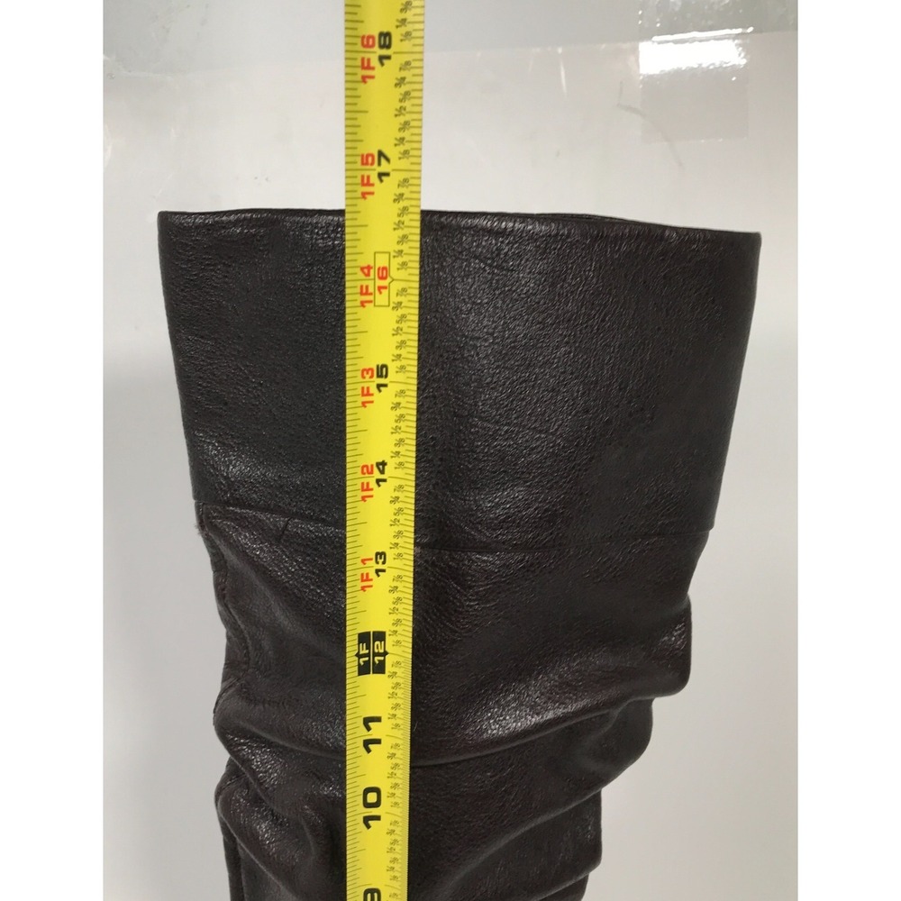 Antonio Melani Womens US Size 8 Black Leather Knee High Tall Boots 2" Heel - Picture 16 of 16